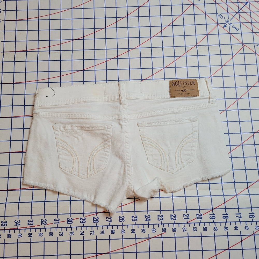 Hollister Women's White Denim Shorts